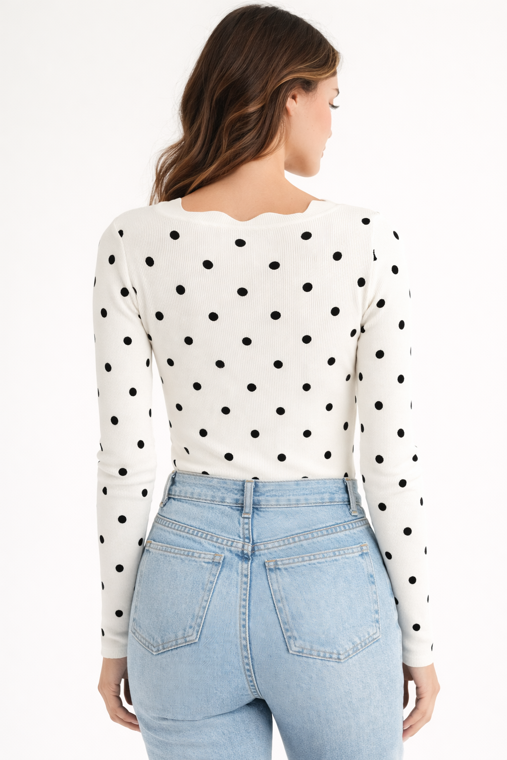 Zoe Ribbed Knit Sweater - Ivory