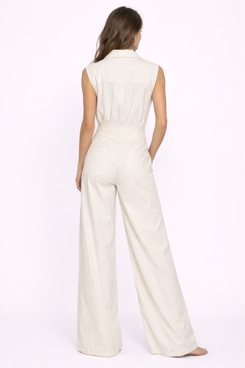 Elijah Denim Jumpsuit - White