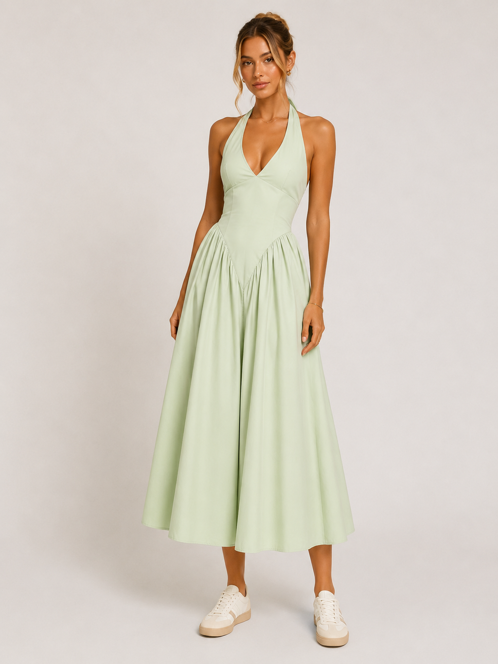 Harper Dress - Black, White, Pistachio