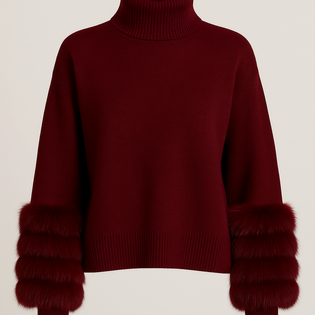 Sophie Fur Cuff Sweater - In Stock