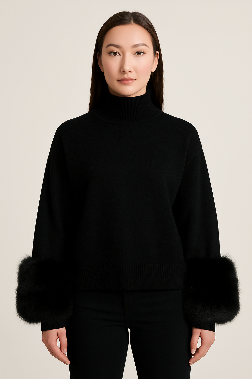 Sophie Fur Cuff Sweater