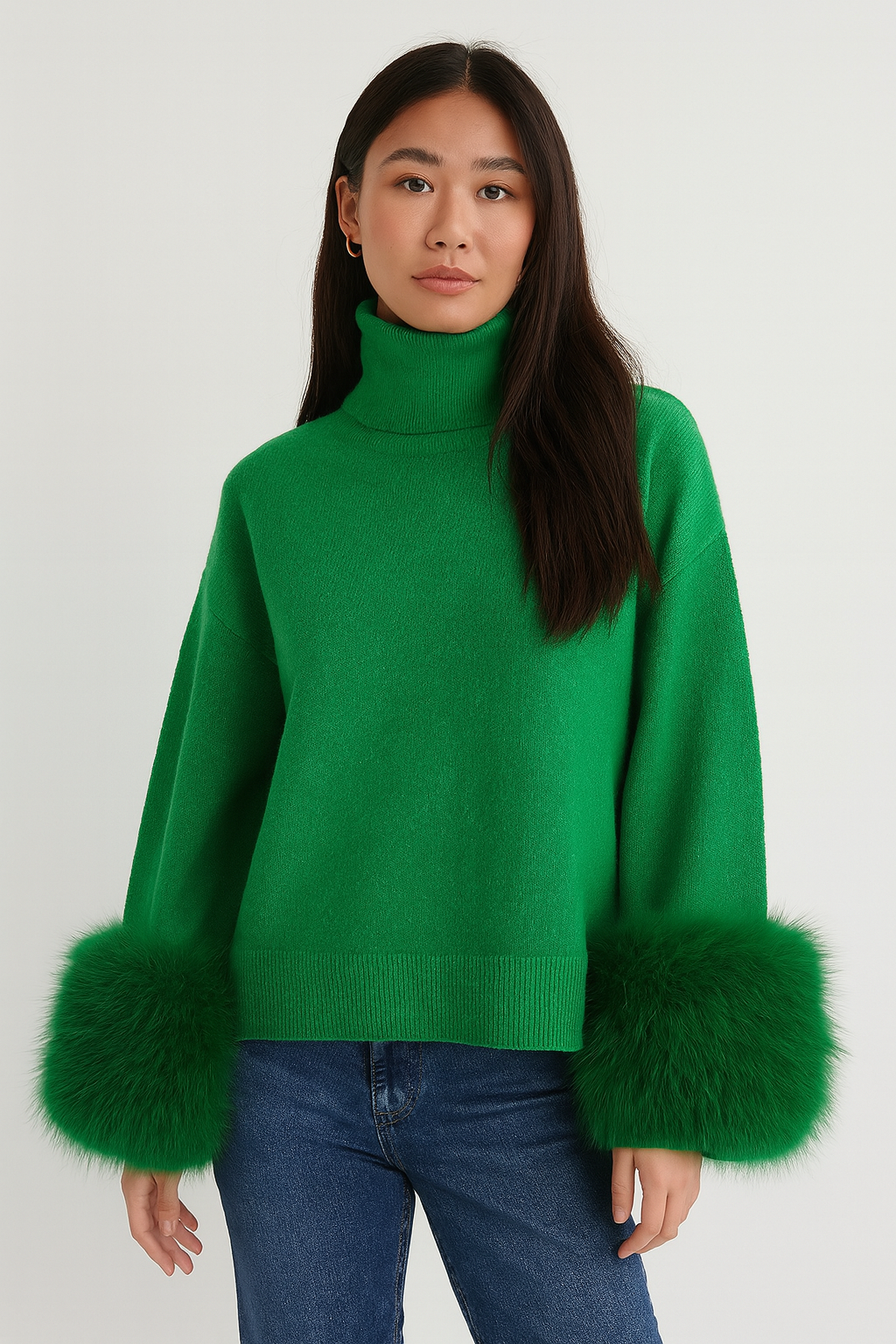 Sophie Fur Cuff Sweater - 11 Colours