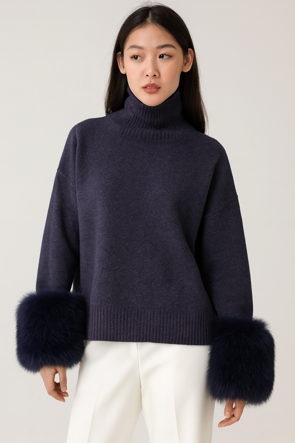 Sophie Fur Cuff Sweater - 11 Colours