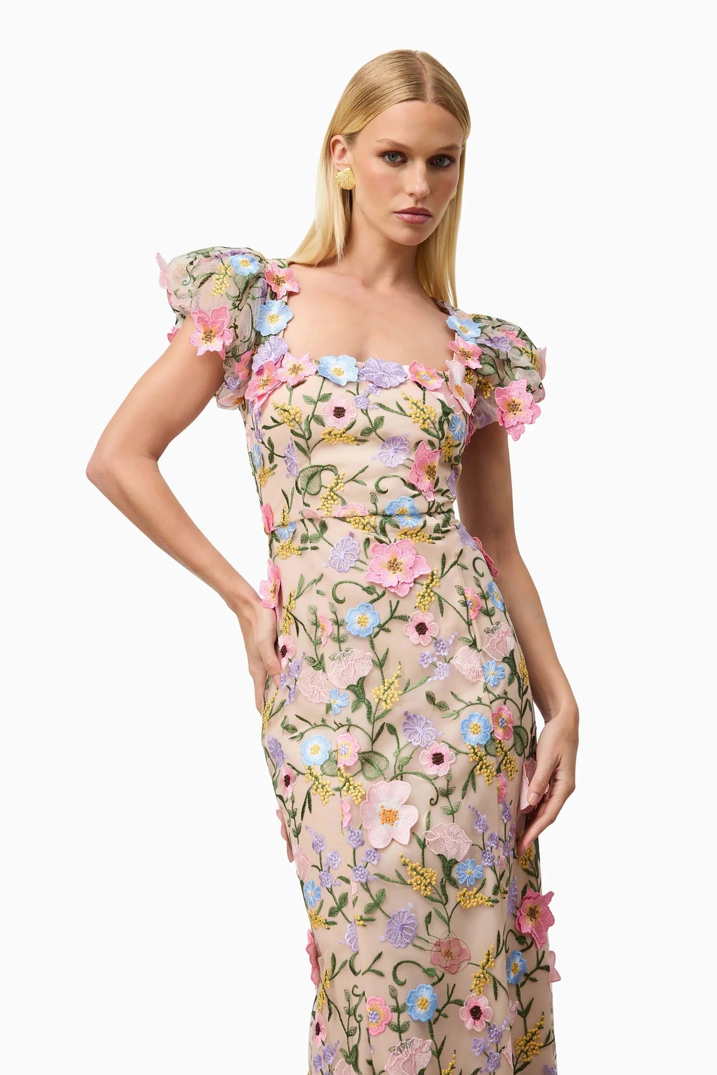Iris Puff Sleeve Dress - Preorder