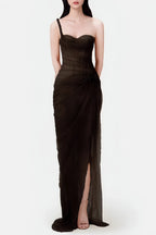 Mia Dress - Burgundy & Black