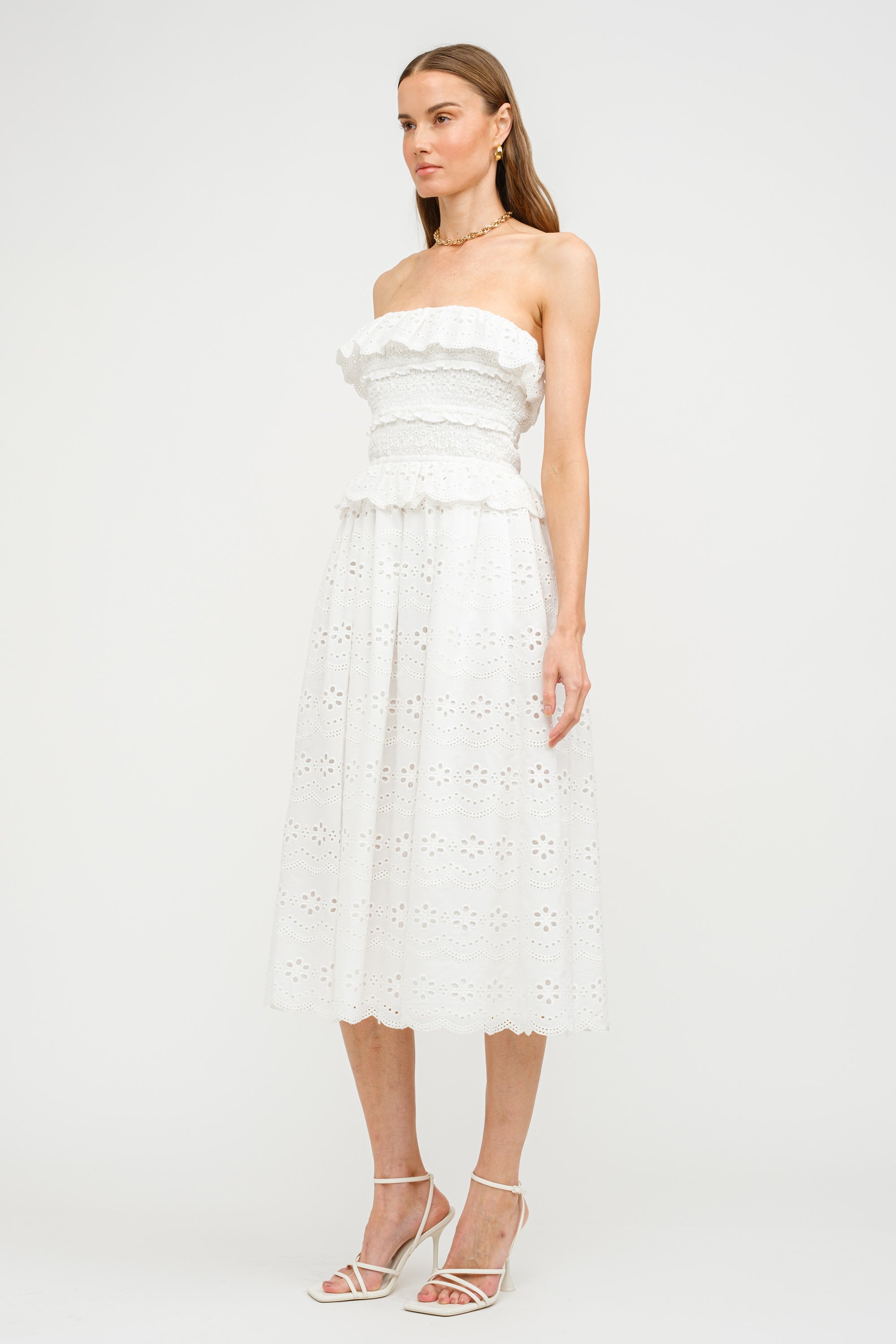 Nissi Eyelet Midi Dress