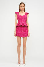 Rosa Tweed Skort