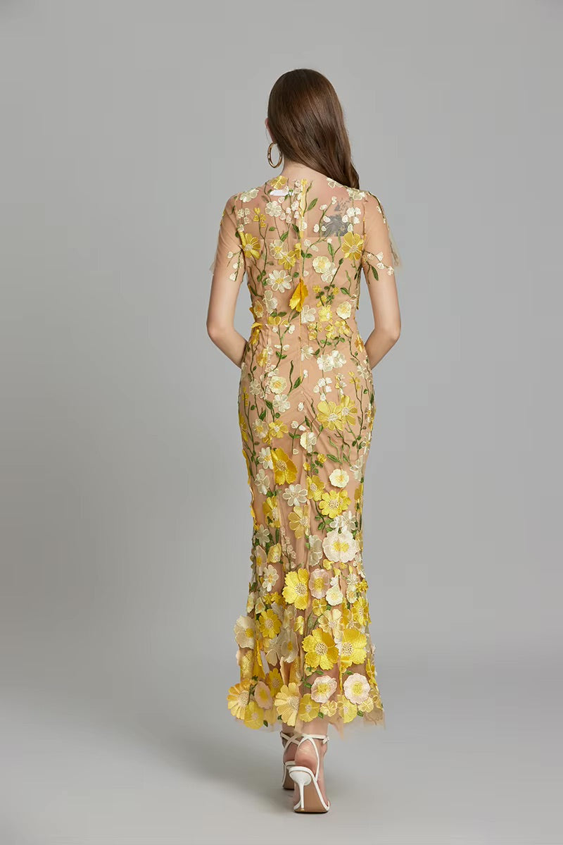Adelena Dress - Yellow