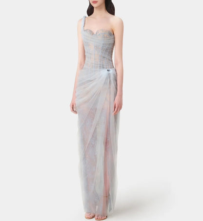 Mia Dress - Caramel & Blue