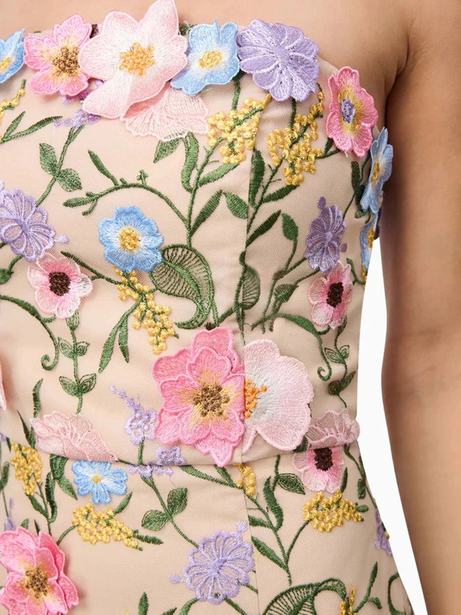 Iris Strapless Midi Dress