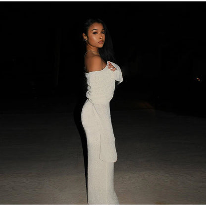 Maela Knit Dress - Ivory - PreOrder