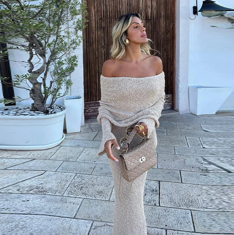 Maela Knit Dress - Sand - PreOrder