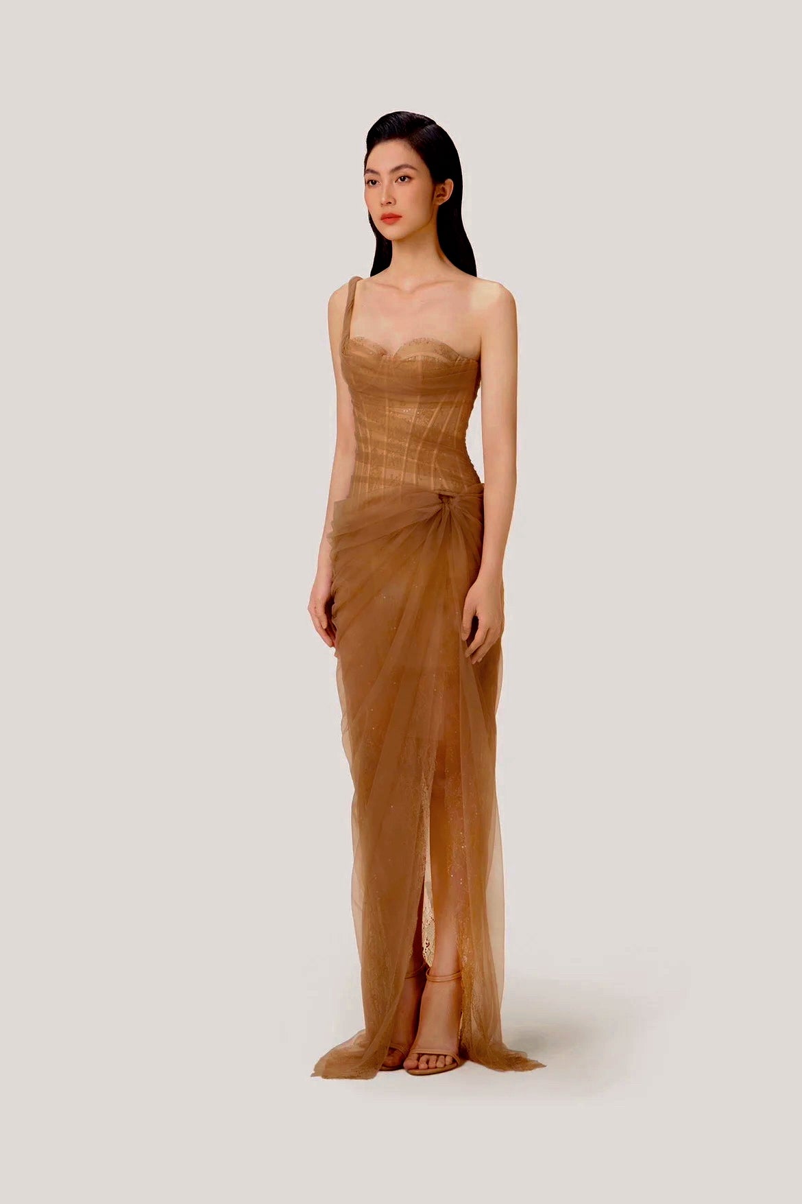 Mia Dress - Caramel