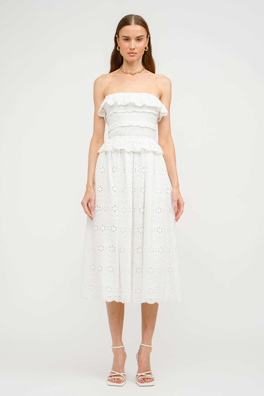 Nissi Eyelet Midi Dress