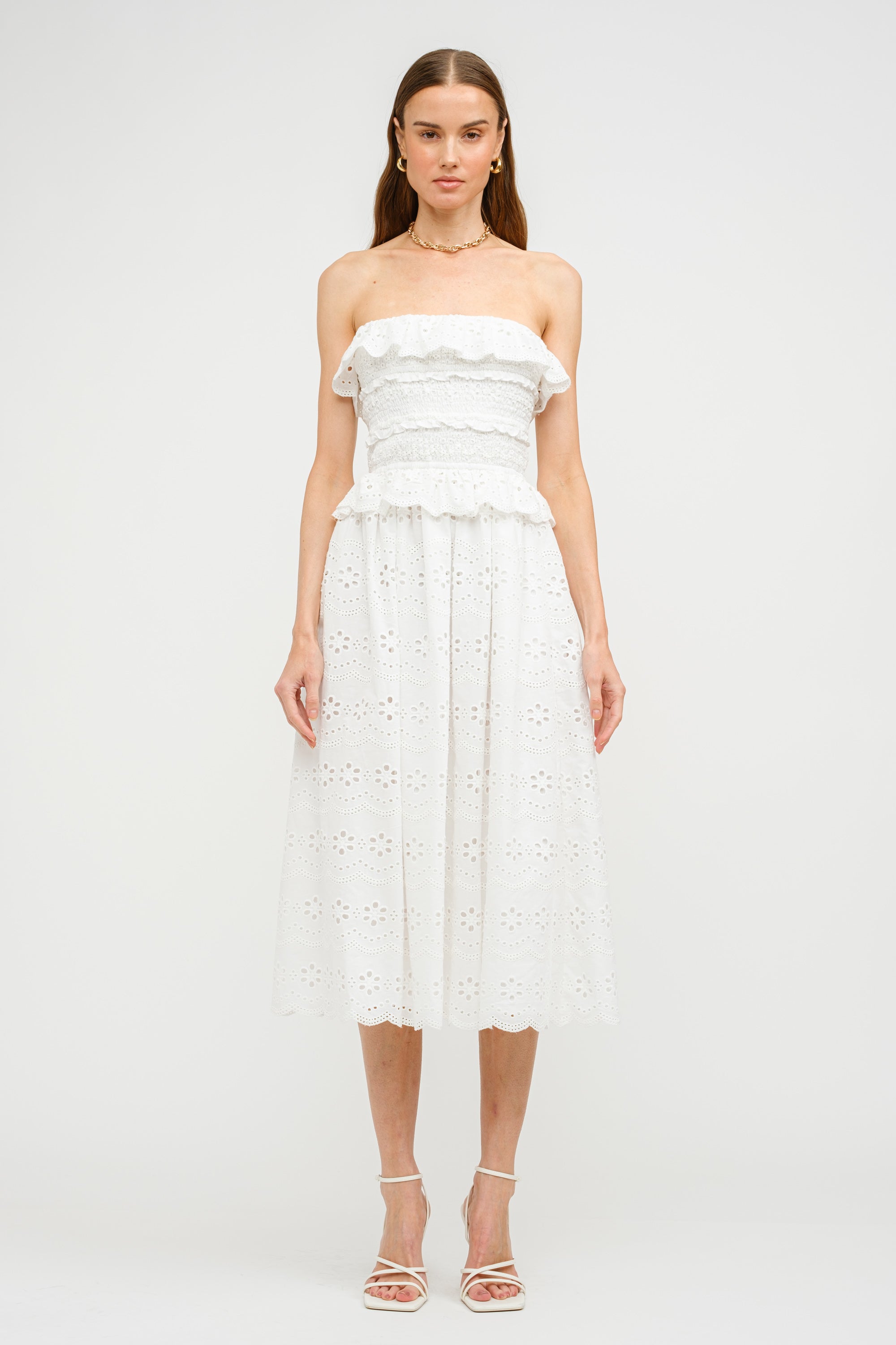 Nissi Eyelet Midi Dress