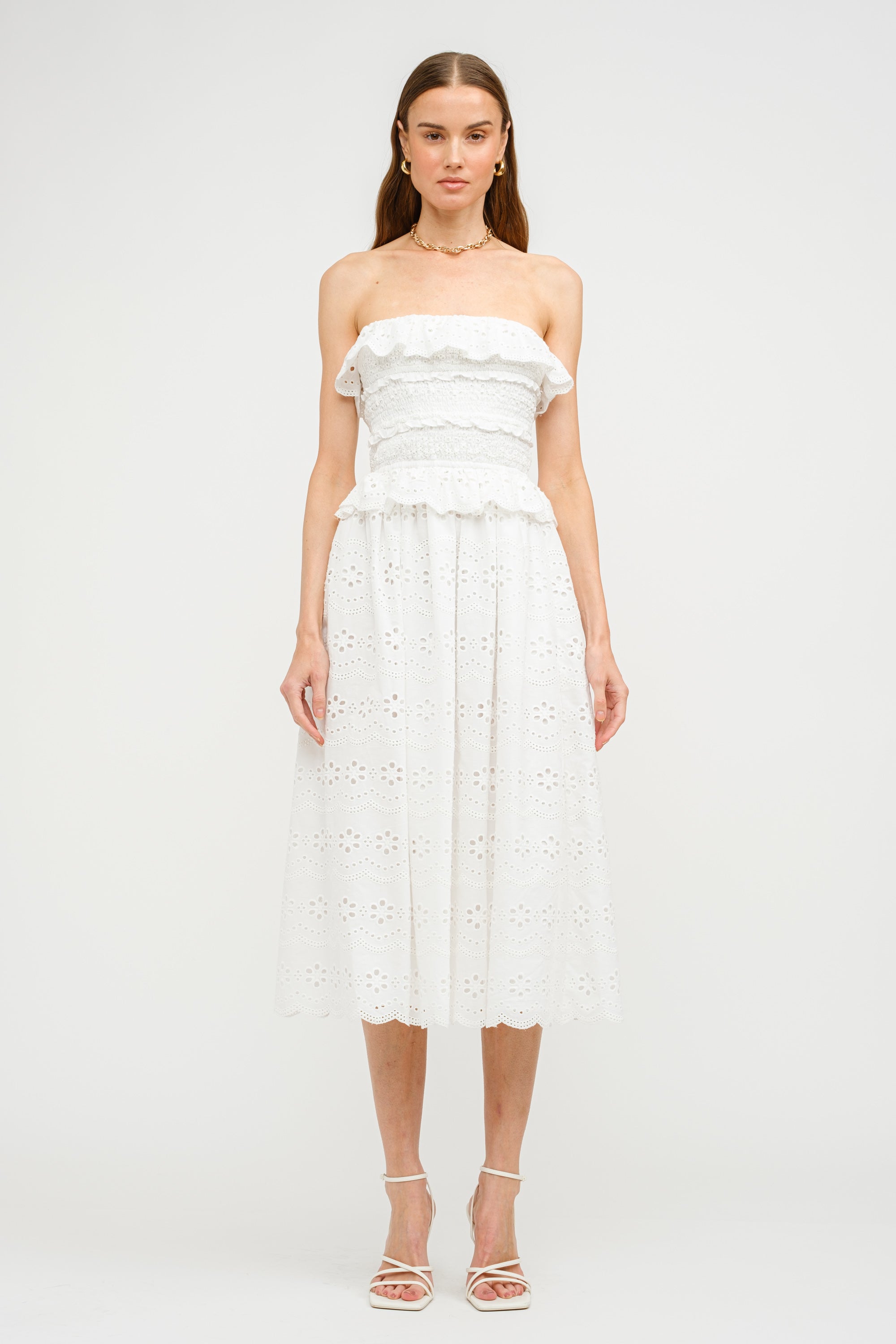 Nissi Eyelet Midi Dress