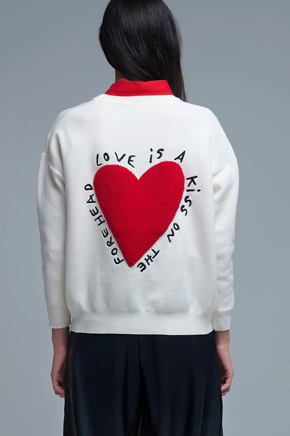 Love Is Embroidered Sweater