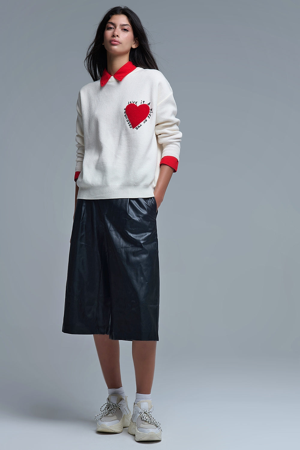 Love Is Embroidered Sweater