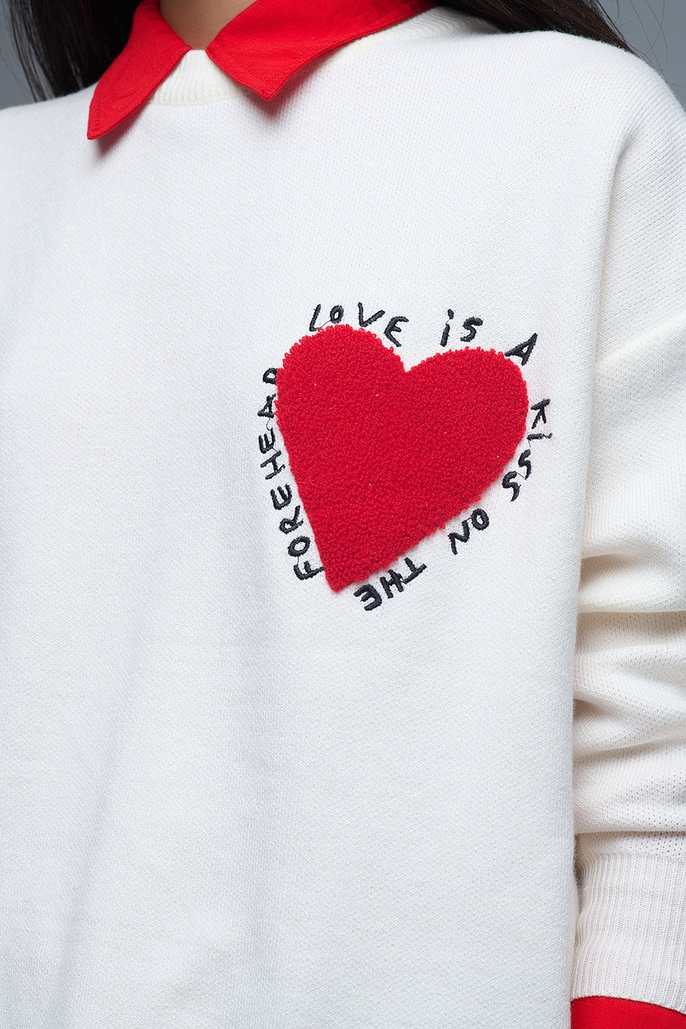 Love Is Embroidered Sweater