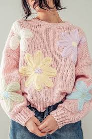 Daisies Sweater - Pink