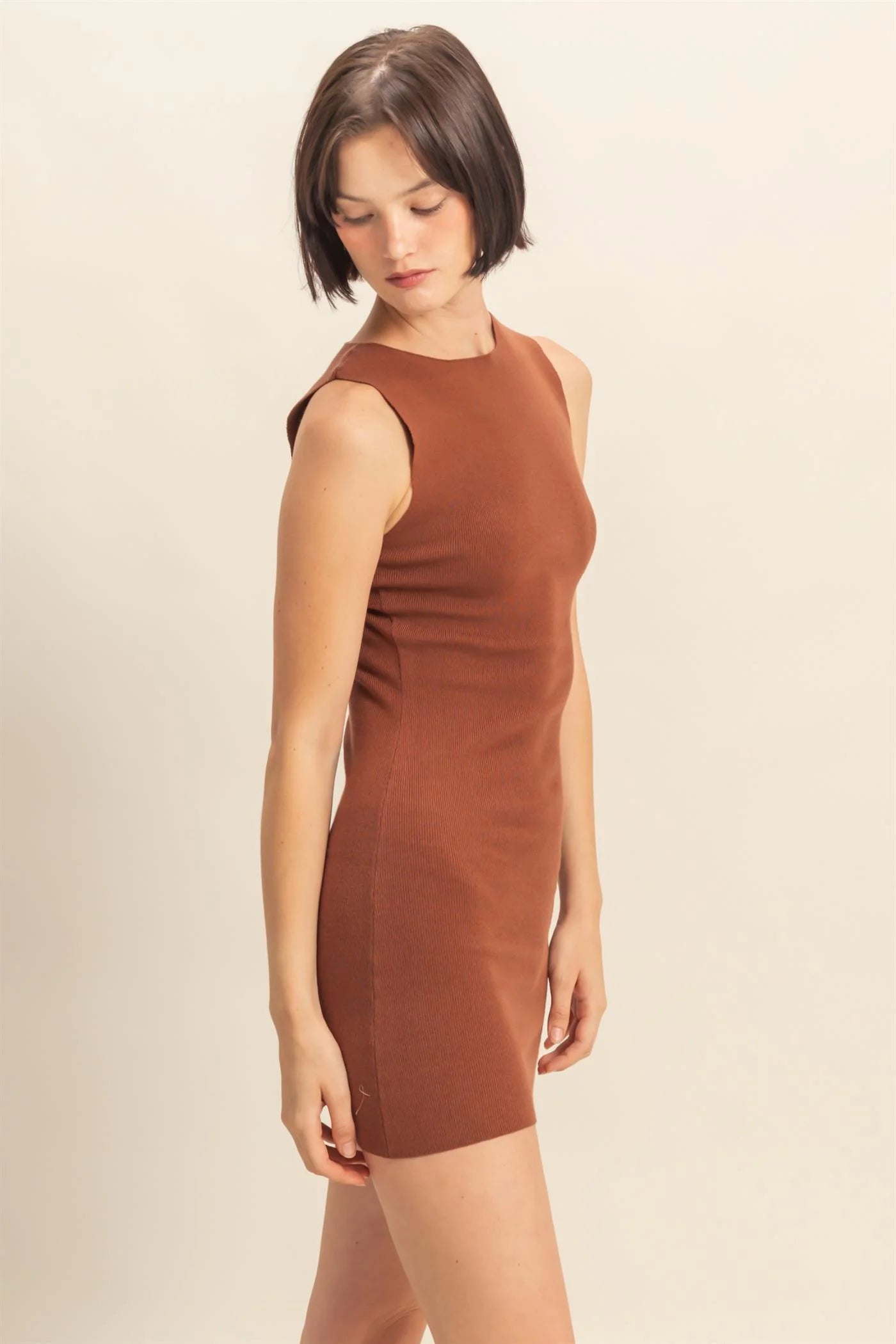 Henriette Knit Dress - Chestnut
